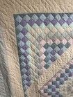 OMG! Vintage Handmade Hand Quilted Trip Around The World Quilt Quilt 85x84 #179 — photo 2
