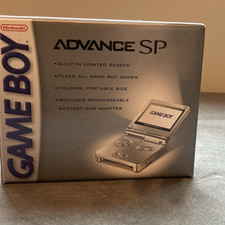 Nintendo Game Boy Advance SP Platinum Original Box New Sealed Unopened