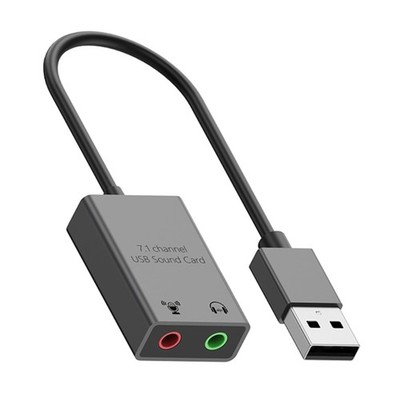 USB Sound Adapter Virtual 7.1 Channel For PC Laptop Multiple Auditory Port