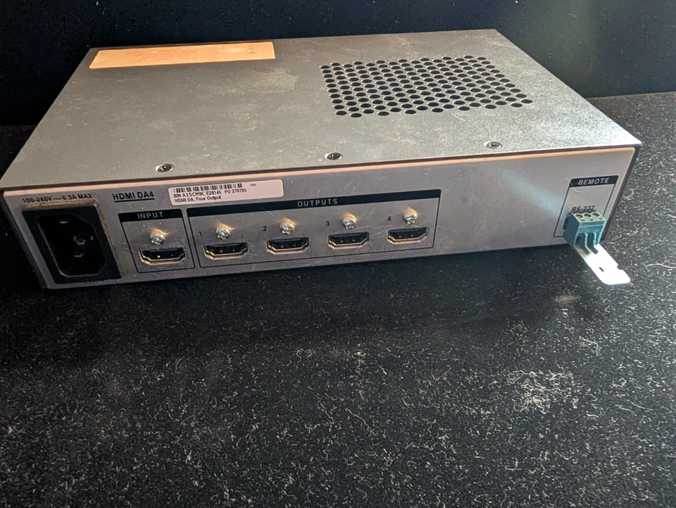 Extron HDMI DA4 HDMI Distribution Amplifier/with power cord/used - Image 3 of 4