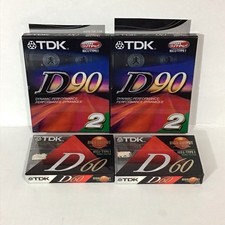 6 TDK 4 D90 2 D60 Blank Audio Cassette Tapes High Output IECI/TYPE I