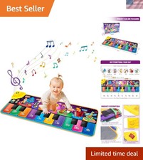 Kids Musical Piano Mats with 25 Music Sounds,Musical Toys Baby Floor Piano Ke...