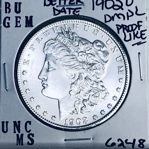 1902 O BU GEM MORGAN SILVER DOLLAR UNC MS+++ U.S. MINT RARE COIN 6248