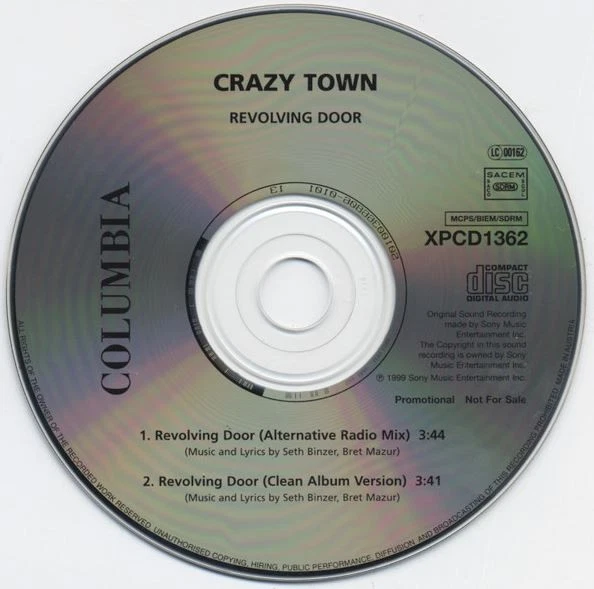 CRAZY TOWN Revolving Door ( UK 2 Track Promo CD Single ) - Bild 3 von 3