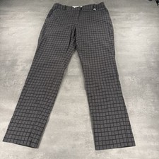 Brooks Brothers Chino Pant Women 8 Black Gray Natalie Fit Geometric Grid Pattern