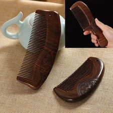 Anti-static Hair Comb Delicate Head Massage Sandalwood Comb Fine Tooth Hair Brus