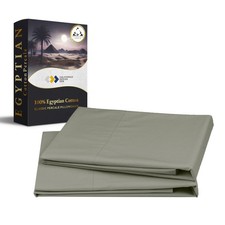 100 Egyptian Cotton Pillow Covers Standard Size/Queen Size Set of 2 - Crisp ...