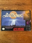 ActRaiser (Super Nintendo Entertainment System, 1991) Game With Box And Poster.