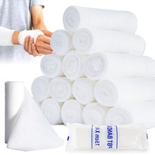 MAQIHAN 15PACK Gauze Rolls Bandages - 3 in x 4.9 15PCS Bandage 