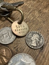 1972 Triumph TR6 Solid Brass Key Fob ‘72