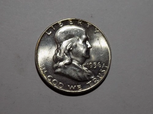 1956-P Franklin Silver Half Dollar - Gem BU