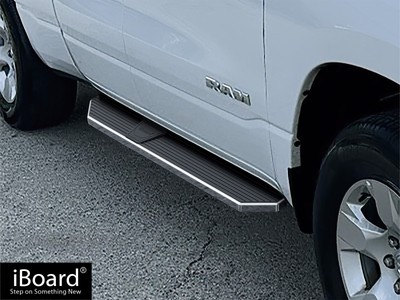 APS Polished Flat Running Boards Style Fit 19-26 Dodge Ram 1500 Quad Cab