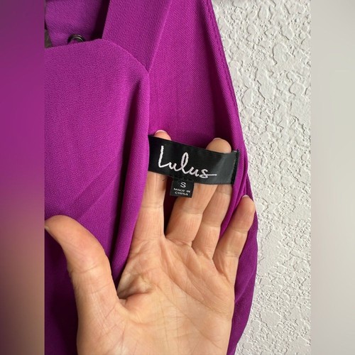 Maxi abito Lulus Super Starlet magenta stringato nuovo con etichetta taglia small - Foto 9 di 16