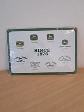 Blechschild tiefengeprägt JOHN DEERE LOGO  OVP 20x30 Schild Landwirtschaft 
