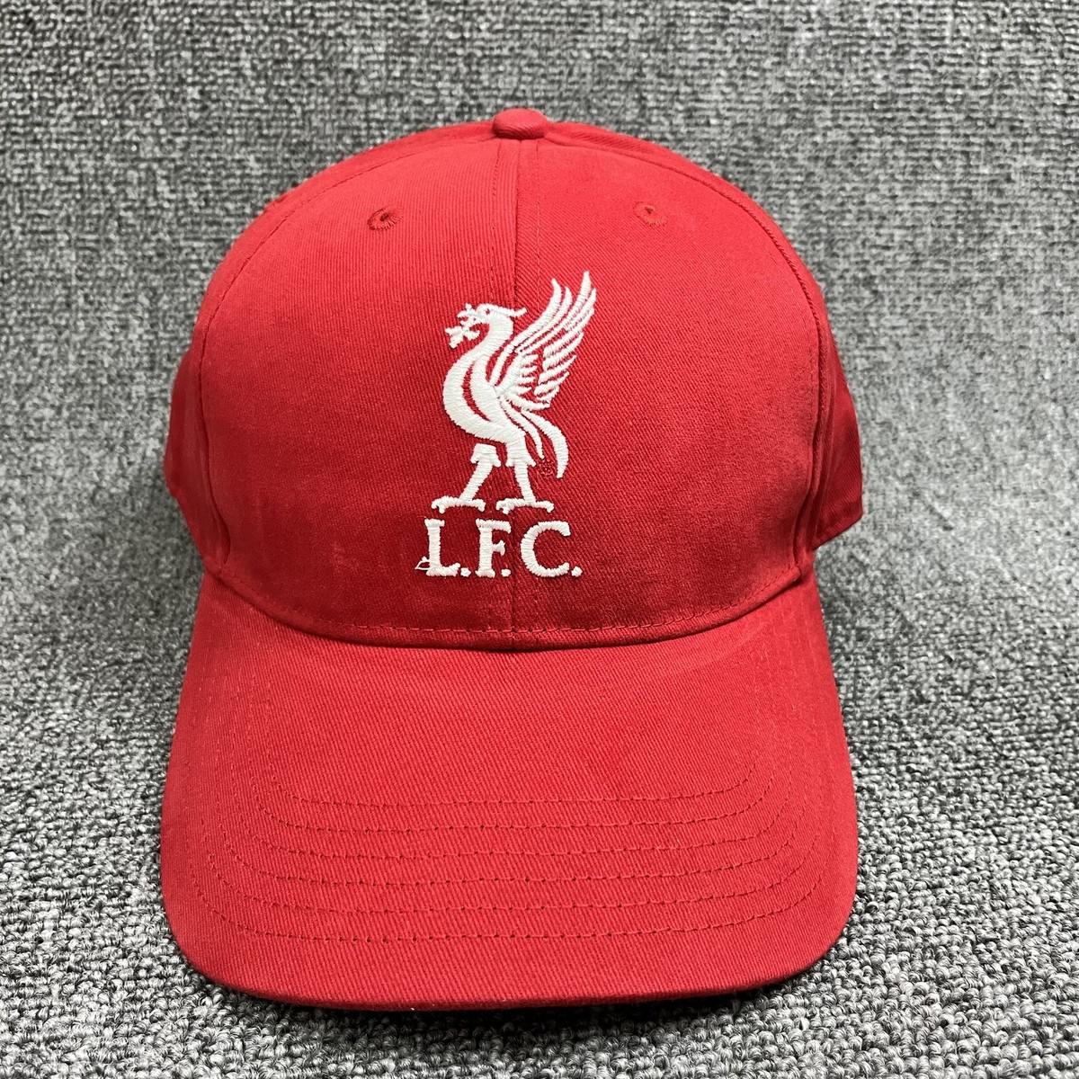 Liverpool FC Hat Red White Liver Bird LFC Embroidered Adjustable Strapback Cap