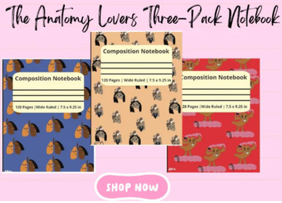 The Anatomy Lovers Three-Pack Notebook Set (Wide Ruled)