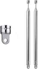 2 PCS Radio Antenna,FM Portable Telescopic 8 Section Antenna 72CM/28.3IN for TV