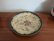 Ganz Prima Bella Casa Decorative Textured 10.5” Plate Table Wall Decor Floral