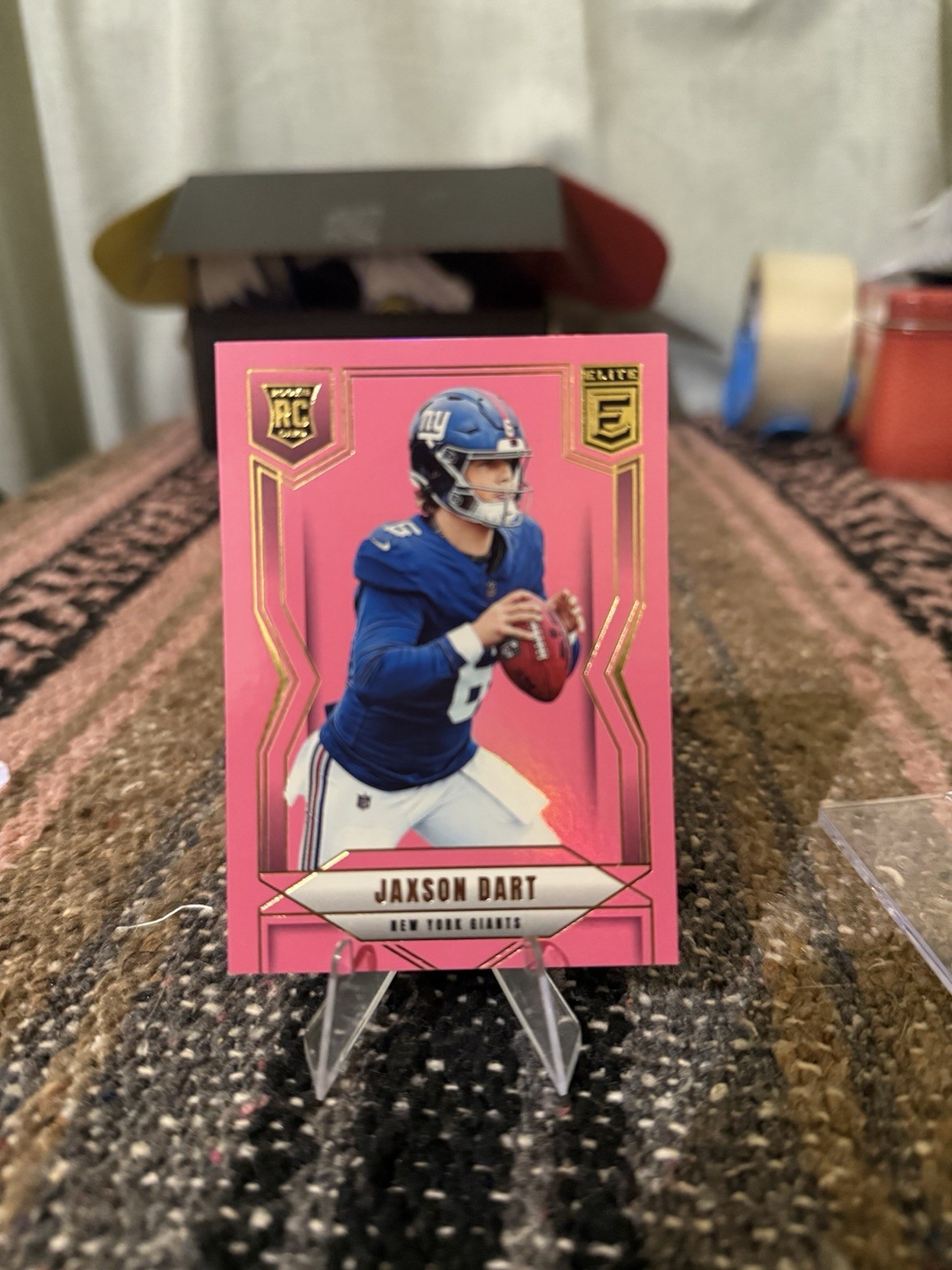 2025 Panini Donruss Elite - Rookies Jaxson Dart #103 Pink Ink (RC)
