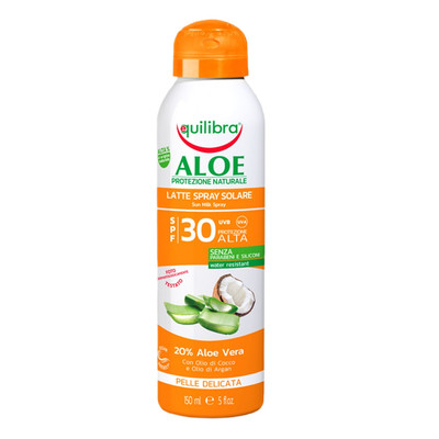 8000137015504 Equilibra Aloe Sun aloesowe mleczko przeciwsłoneczne w sprayu SPF3