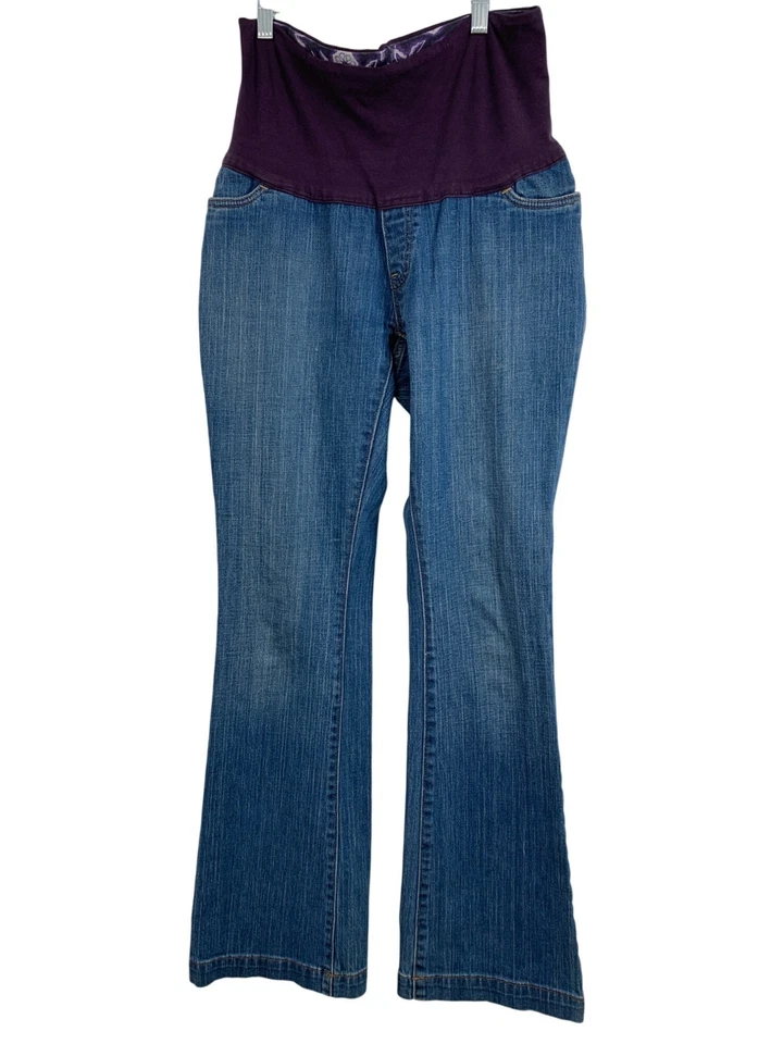 Vintage Western Flare Bootcut Maternity Jeans 4 RFF10512 EUC Pockets - Image 2 of 4
