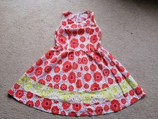 Women’s Mystree Dress S Orange Floral White Slip Lined Back Zipper