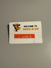 Toys R Us Vintage Original Employee Store Name ID Badge Tag