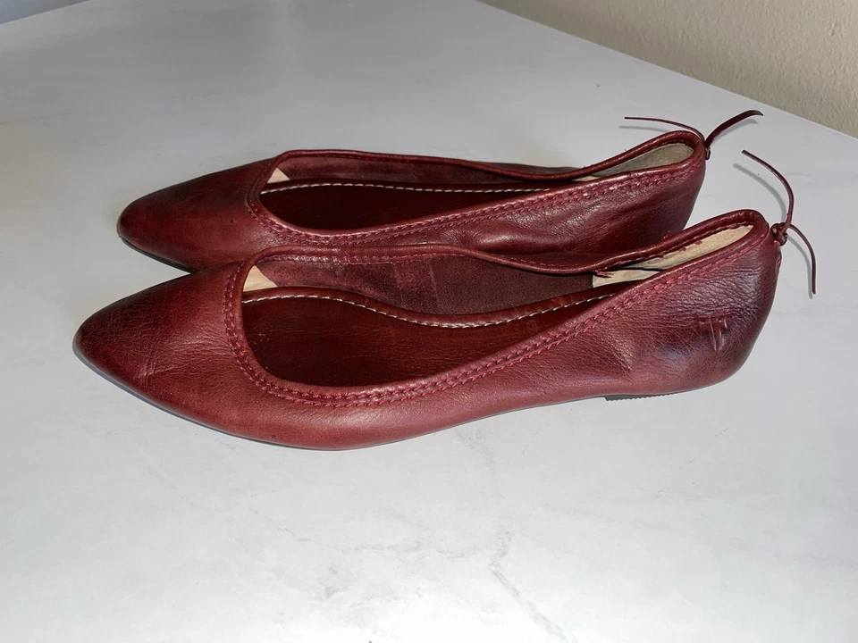 Frye Regina Ballet Pisos Rojo TALLA 6 Foto 2 de 4