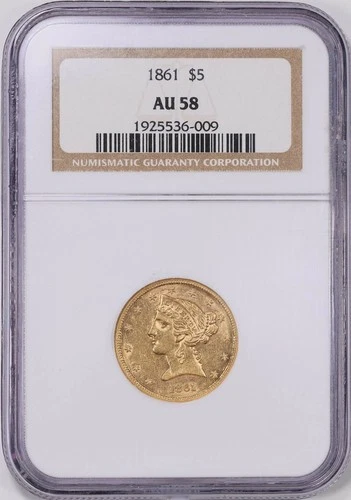 1861 Liberty Quarter Eagle — photo from the most recent tracked eBay sale