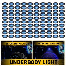 100X LED Rock Lights For Jeep Offroad Boat Truck UTV ATV Underbody Lamp Blue EXV