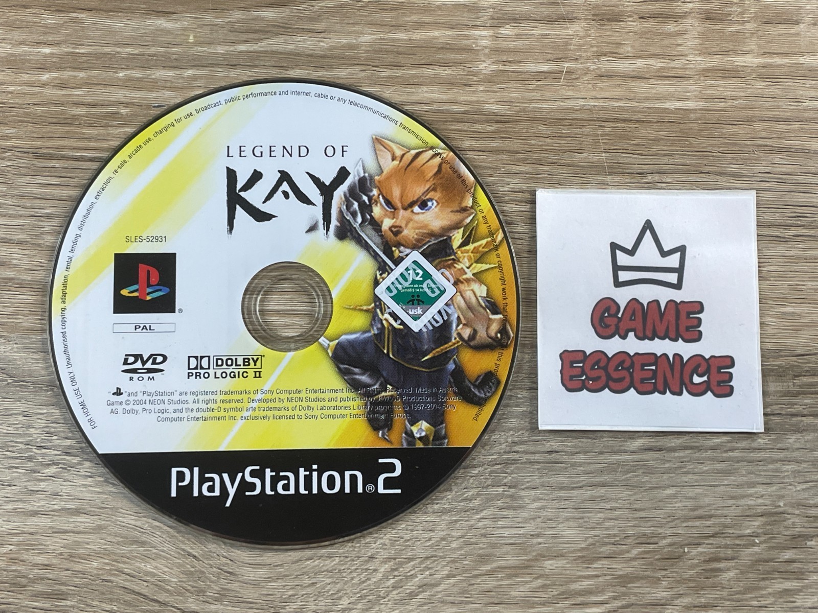CD SEUL Legend of Kay PS2 PAL EUR Sony PlayStation 2