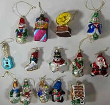 Thomas Pacconi Christmas Ornaments Assorted Lot Of 14 3” Vintage