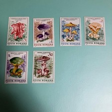 Romania stamps 1986 Mushroom 6 types collectible foreign stamps
