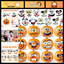 Mini Pumpkin Decorating Stickers for Kids - Halloween Party Favors Crafts