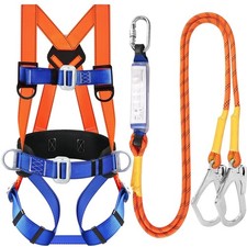 TT TRSMIMA Safety Harness Fall Protection Kit: Full ‎31" - 56", Orange Blue 