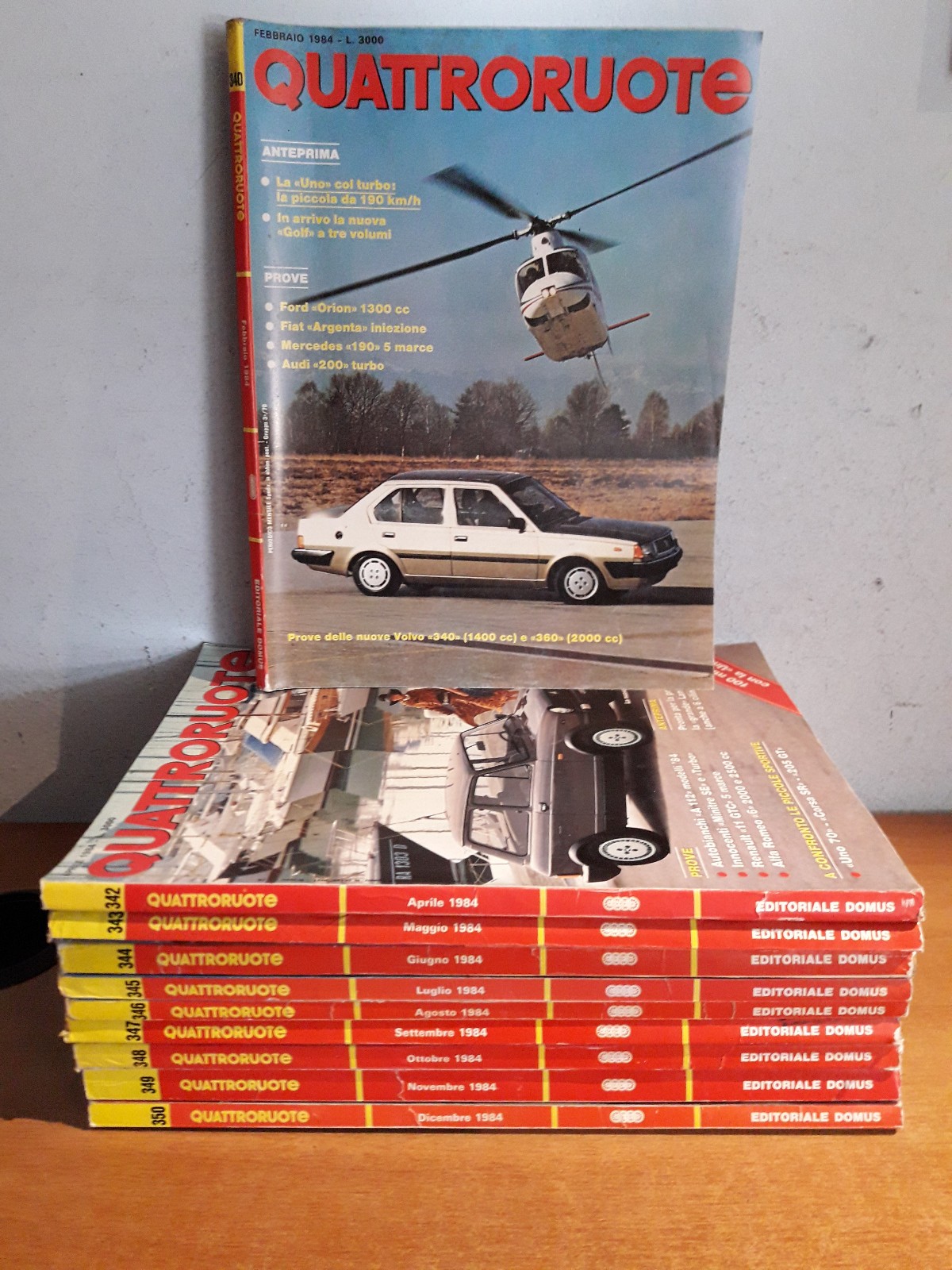 10x Rivista Quattroruote Annata Quasi Completa del 1984 - Manca gennaio e marzo