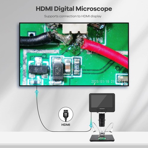 Pro HD Digital Mikroskop mit Auslegerarm und 7" LCD für Elektronik und Münzen - Bild 6 von 11