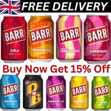 BARR since 1875, 24 Pack Fizzy Drink Cans No Sugar ( 24 x 330) ML UK