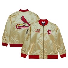 Men's Mitchell & Ness Gold St. Louis Cardinals OG 2.0 Lightweight Satin Full-Zip