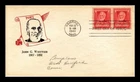 Dr Jim Stamps John G Whittier Pair First Day Cover