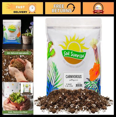 Carnivorous Plant Potting Soil Mix 12 Quarts - Ideal for Venus Fly Traps & Sunde