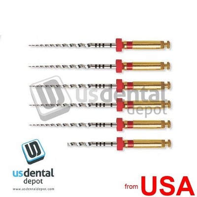 Endo NITI Eng ProTaper 21mm M2 F2  RED  - 6 Box ( Rotary Engine Progressi 104530