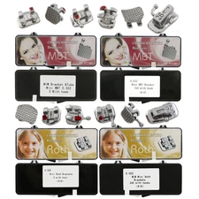 Dental Brackets Orthodontic Mini Braces Metal Roth MBT 022 3 / 345 Hooks 6-6