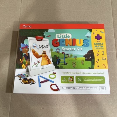 NEW Osmo Little Genius Starter Kit for iPad + Early Math Adventure Ages 3-5 