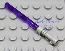 NEW Lego Star Wars PURPLE LIGHT SABER Jedi Minifig Weapon Tool Gray Handle Hilt