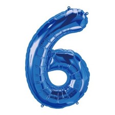 34' BULE FOIL Numbers Balloons