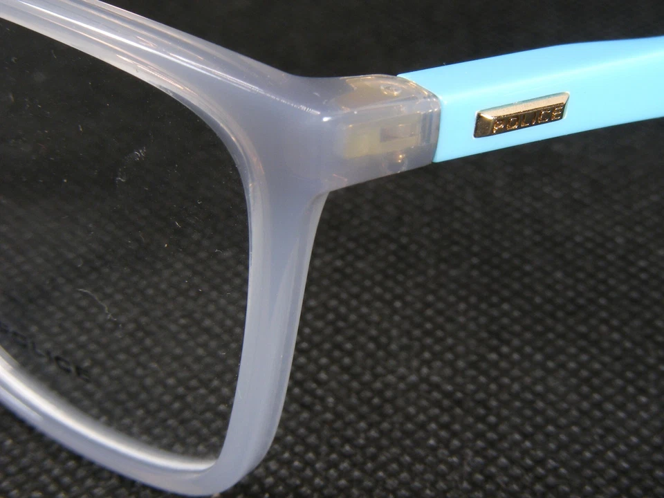 POLICE FEATHER 2 VPL 504 L61Y Gris Lavanda/Azul ÚNICO ANTEOJOS 55-14-135mm Foto 3 de 4