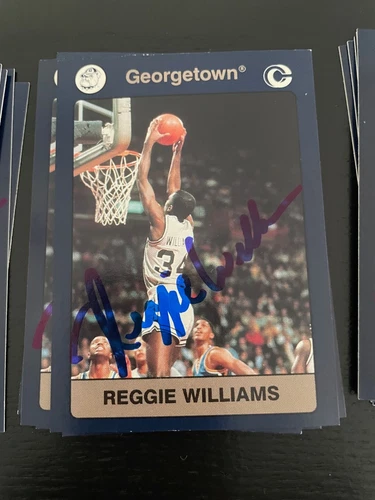Georgetown Hoyas Collegiate Collection 1991 Reggie Williams signed card
