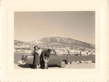 ALTES FOTO 1955 OLDTIMER VOR DER KASBAH UND DEM MAGHREB HAFEN?