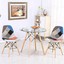 comedor mesa de centro redonda de madera y vidrio cristal cocina mueble moderno